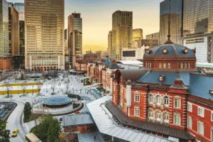 tokyo station marunouchi atardecer