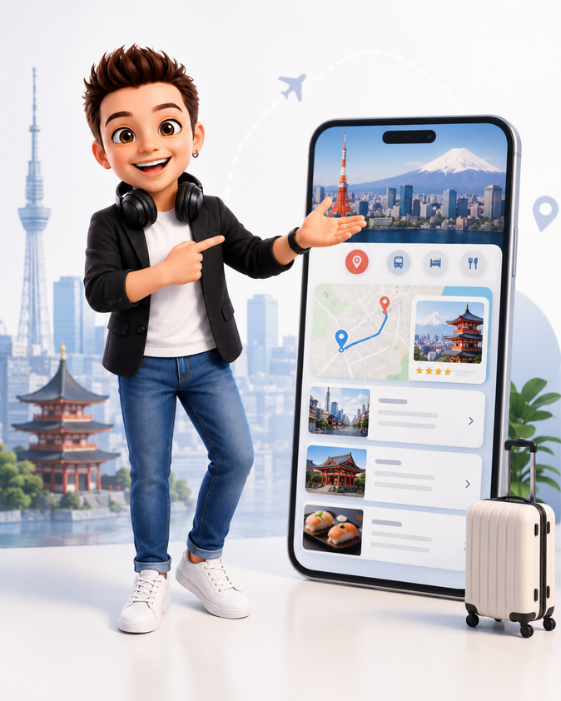 Guía de VIAJAPON orientando a una persona para elegir su viaje a Japón